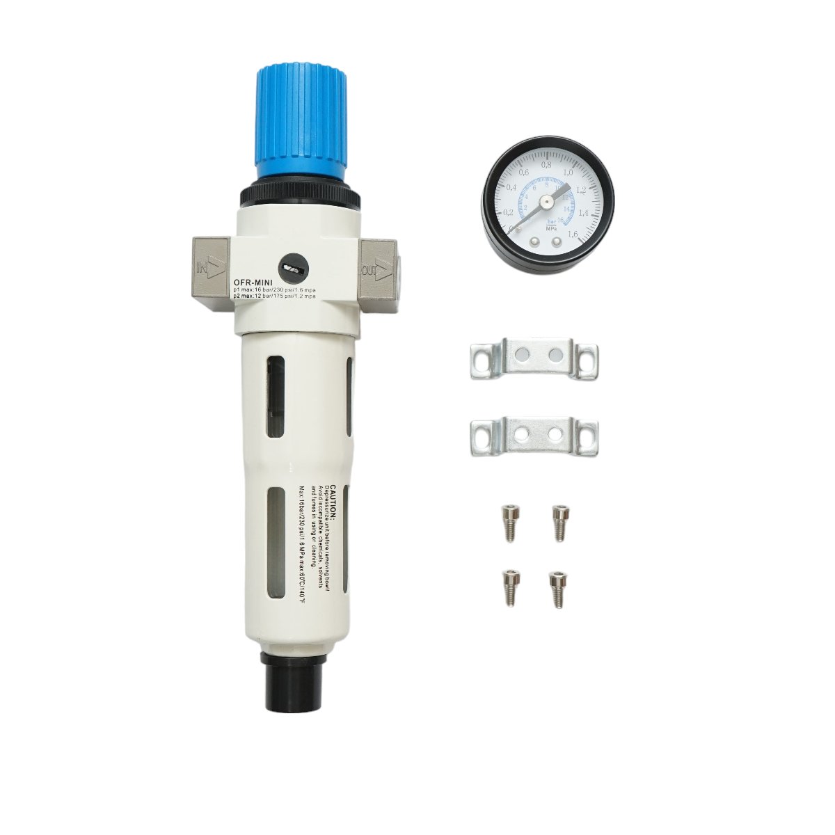 Filtru aer cu regulator presiune max. 1.6 MPa, racord 1/4